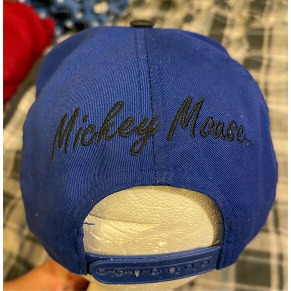 Vintage Disney Blue Mickey Mouse Adult SnapBack Hat - Picture 6 of 11